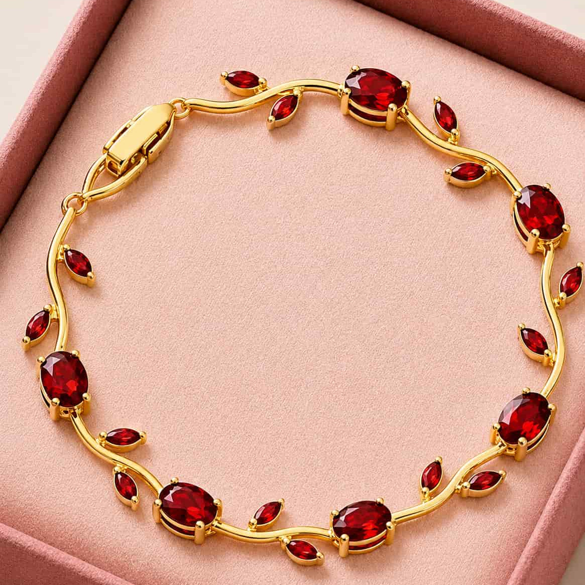 Crimson Vine Tulip Bracelet