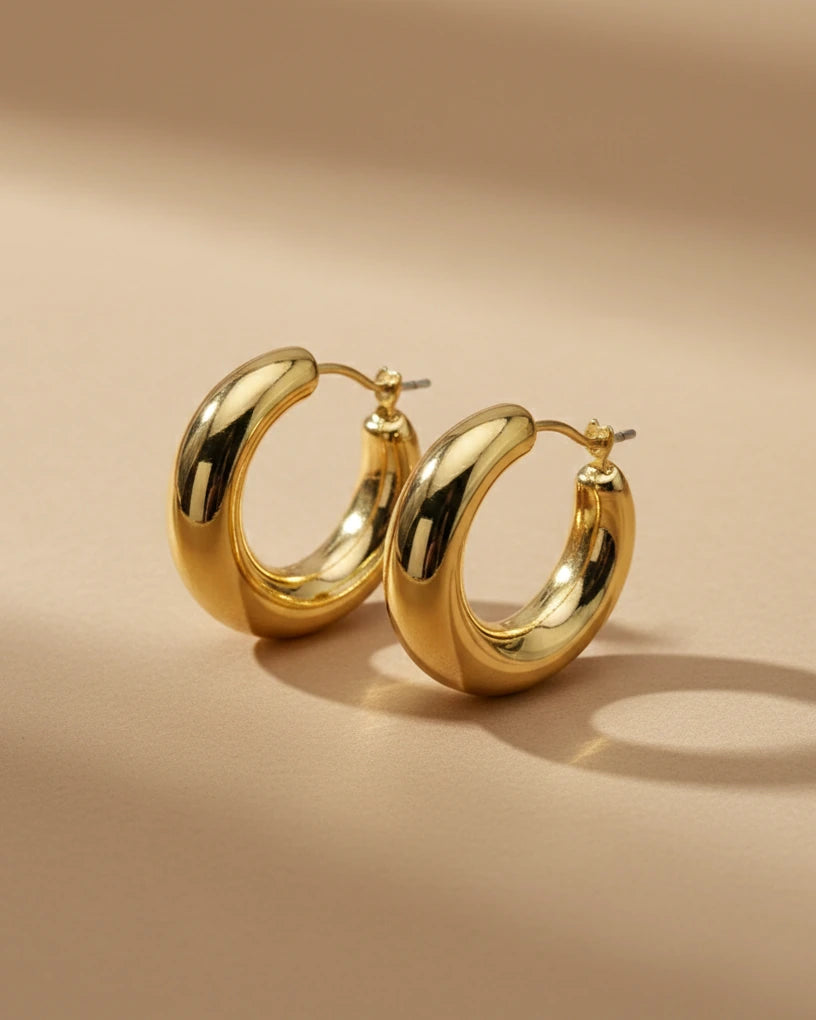 Signature Golden Hoops