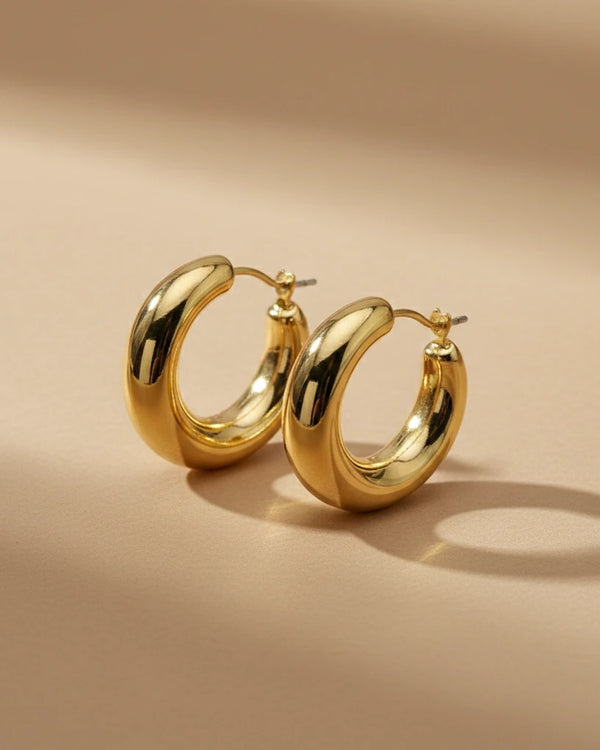 Signature Golden Hoops