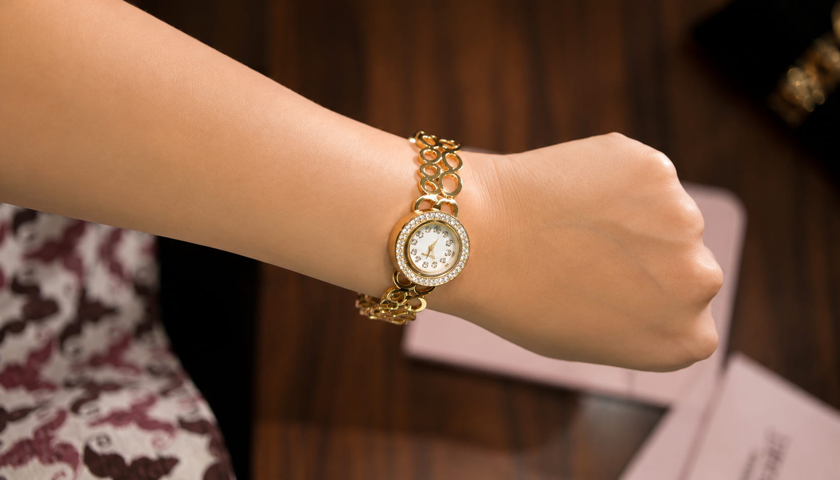 Celeste Crystal Cuff Watch
