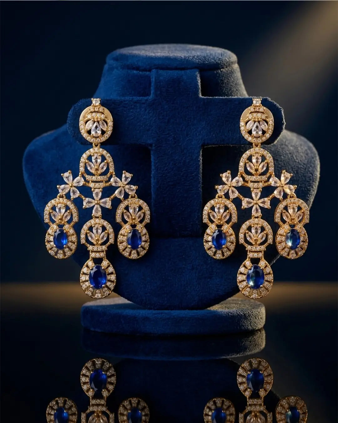 Victorian Blue Royal Drop Earrings